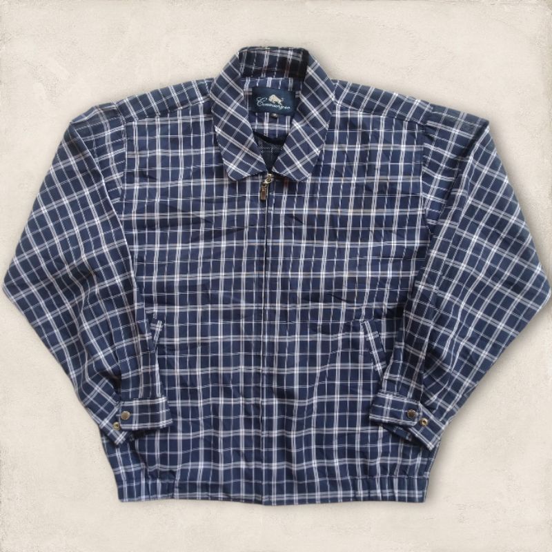 Jaket Tartan Casual Vintage Workjacket Ecamangso Second Ori Like New