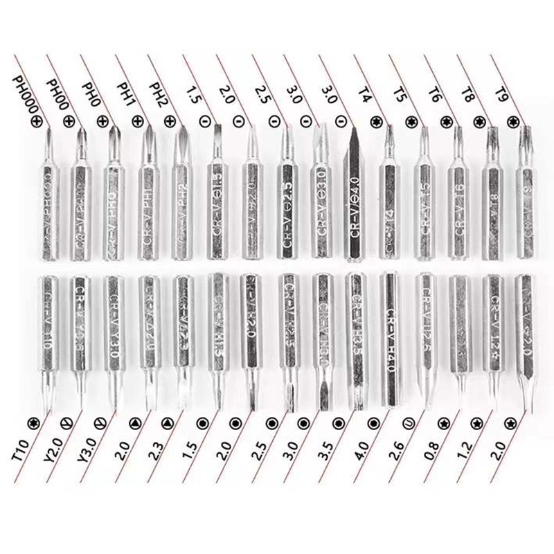 【Promo spesial】ISKU Obeng Set 32in1 SerbaGuna Magnetic Screwdrivers Repair tool/Obeng hp set multifungsi murah
