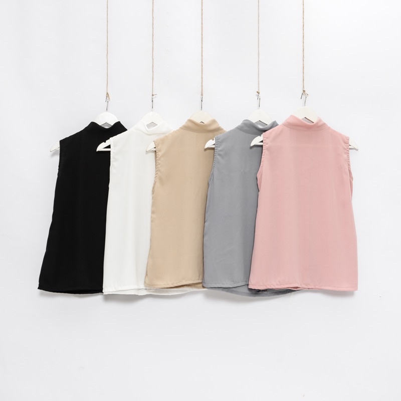 Bayka - INNER TURTLENECK Sleeveless Tanpa Lengan Flowy Daleman Basic Manset Buntung Atasan Pendek Wa