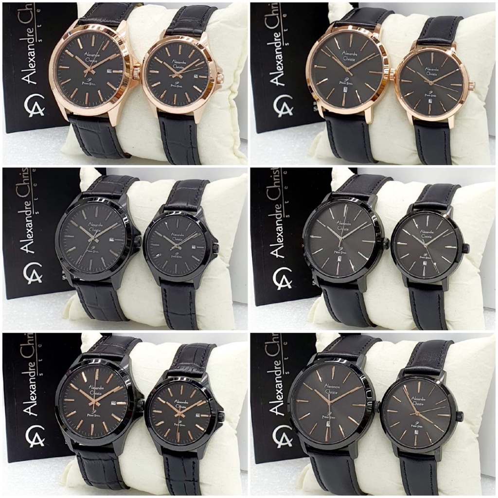 Alexandre Christie Couple Ac 1020 / Ac 1028 Kulit Primo Steel Series Original Garansi Alexander Cris
