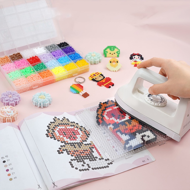 5.5 Mm DIY Perler Fuse Beads Kit Kerajinan Manik Set Pendidikan Kreatif Mainan DIY dengan Besi dan Aksesoris Hadiah