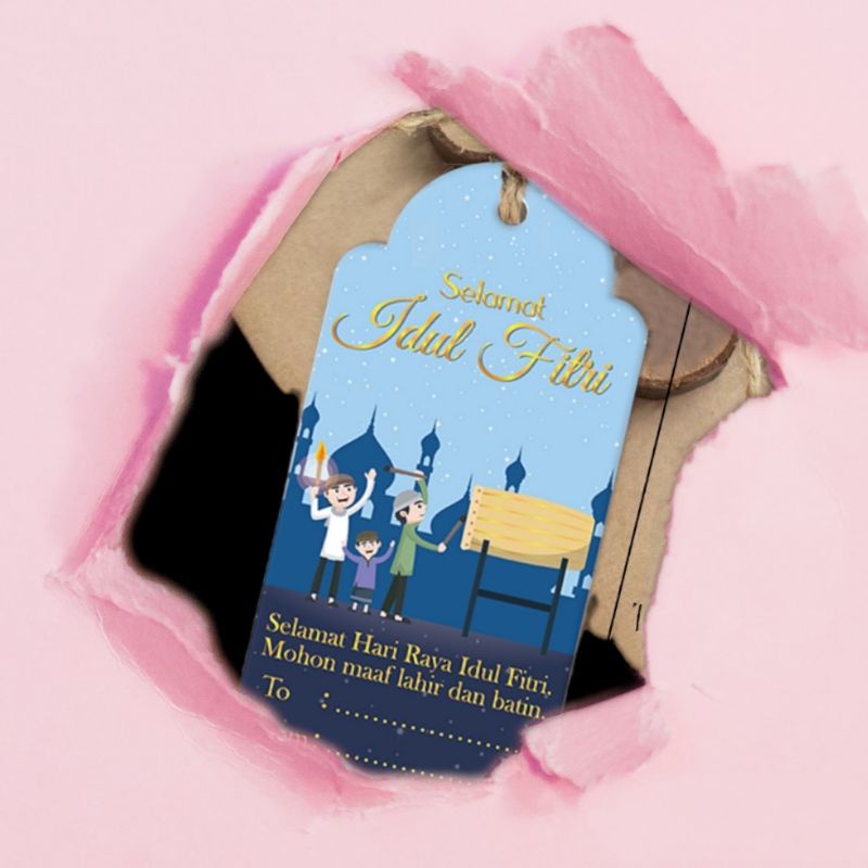 

wow murah banget hang tag lebaran - hang tag parcel idul fitri - hang tag kue