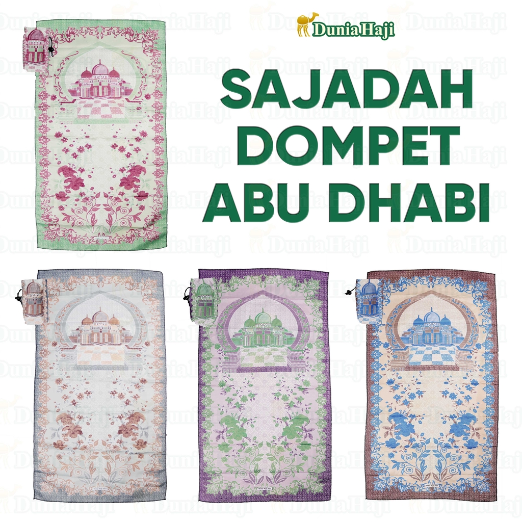 Sajadah TAS DOMPET Motif Abu Dhabi Turkey ( 5 Warna Series ) Sajadah Travel  [BEST SELLER]