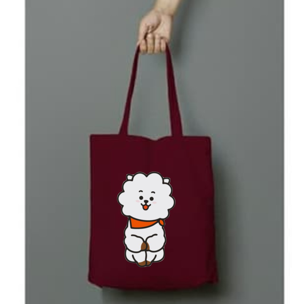 Totebag BT21 ( RJ ) ll PAKAI RESLETING