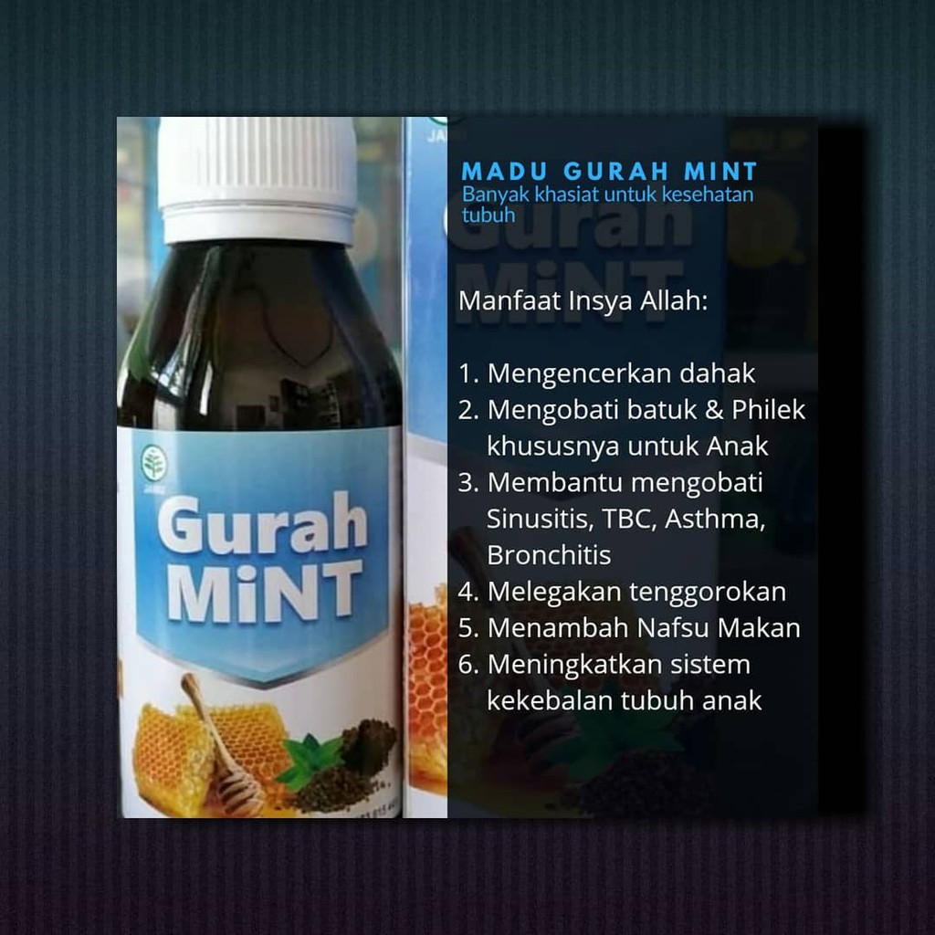 Gurah Mint Herbal Batuk Melegakan Tenggorokan 60 Ml Indonesia