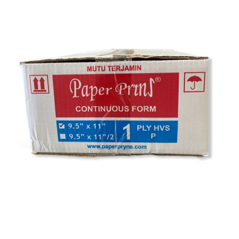 

Continuous Form 9,5×11 1Ply /1 Rangkap Paper Prins