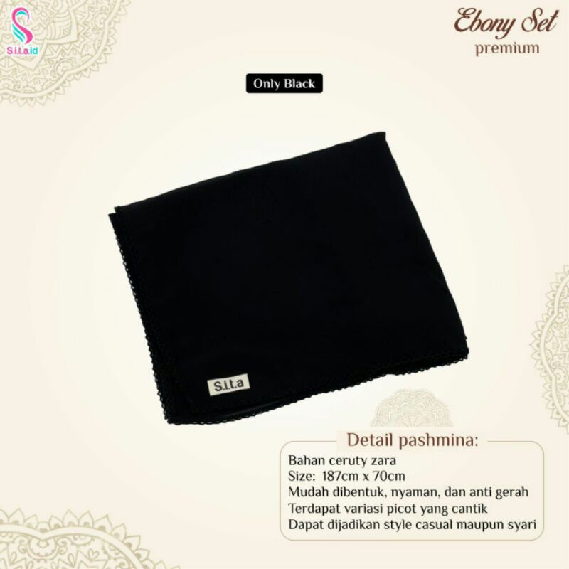 Pashmina Ebony By Sita ( Only Black )