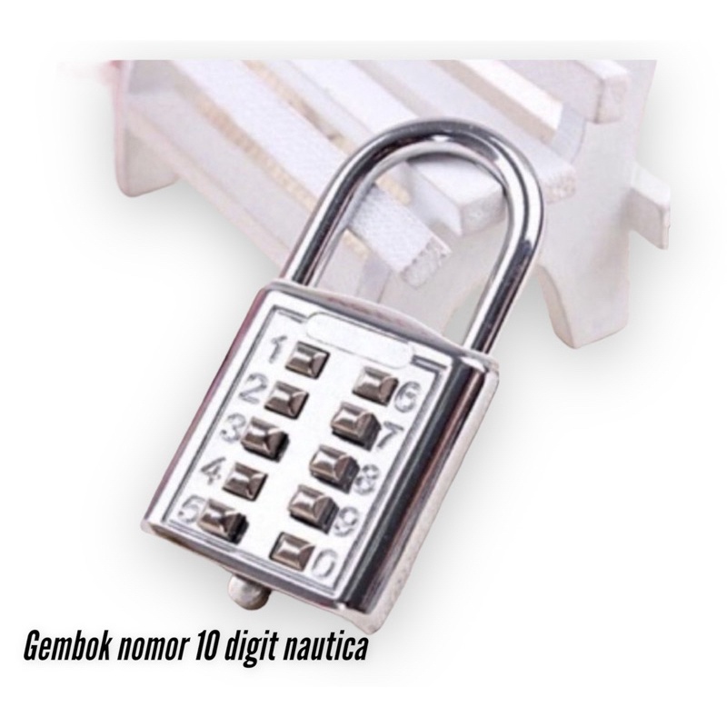 Gembok password 10 digit merk Nautica