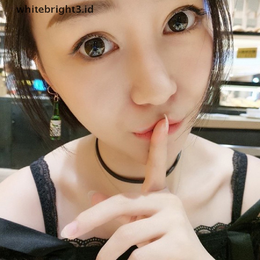 (whitebright3.id) 1 Pasang Anting Kait Gantung Desain Botol Bir Handmade DIY Untuk Wanita