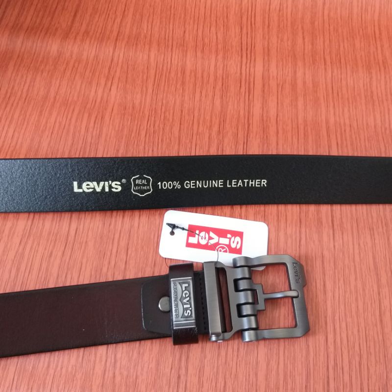 Ikat Pinggang Levi's Kulit Asli/Gesper Pria Kulit Impor