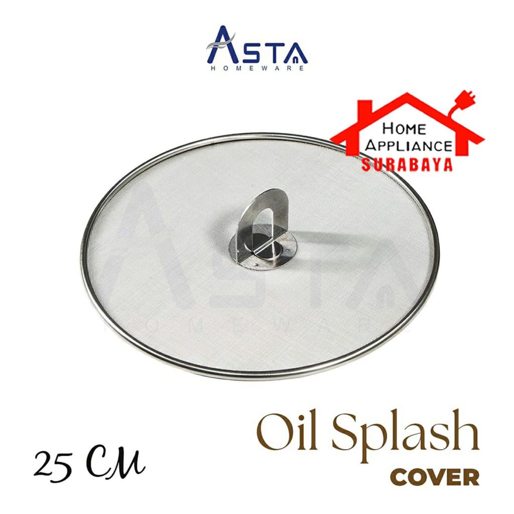 ASTA Oil Splatter Screen Cover - Tutup Panci Pelindung Cipratan / Percikan Minyak Stainless 25CM / 33CM