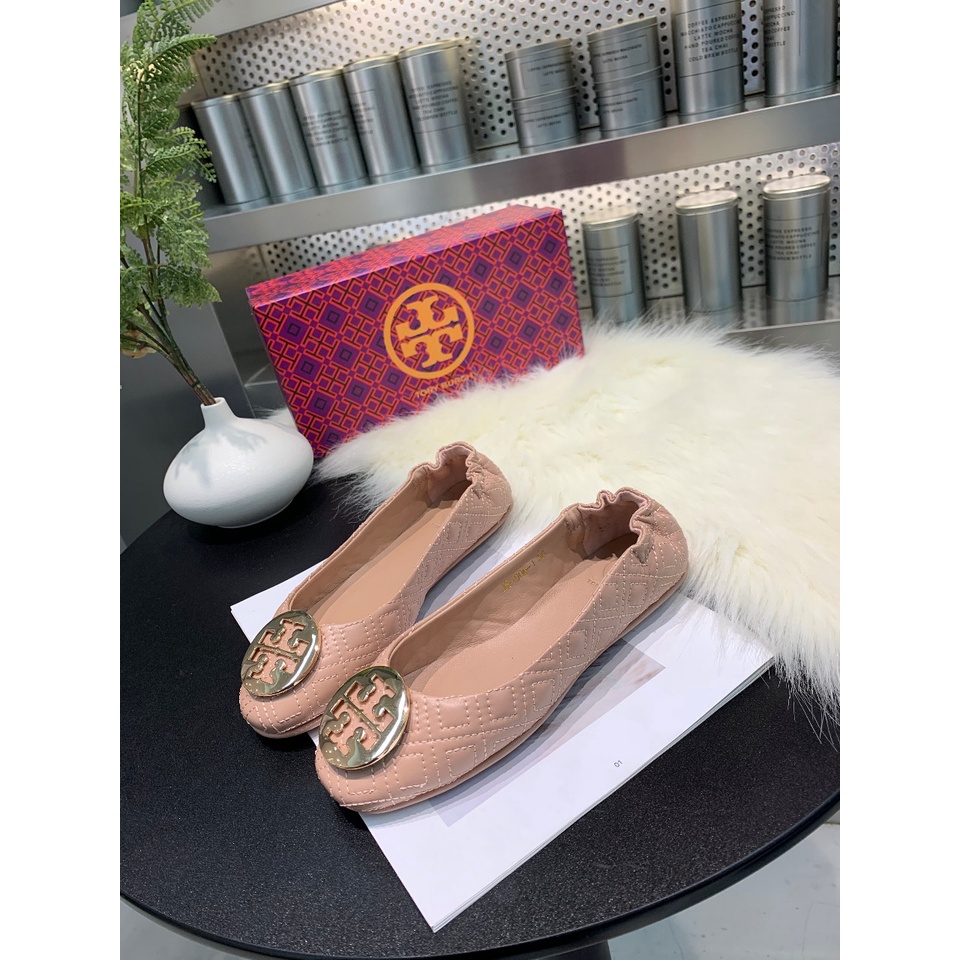 [Instant/Same Day] STB03   Ori TB sheepskin with electric embroidered diamond design ladies flat shoes flat shoes  xie