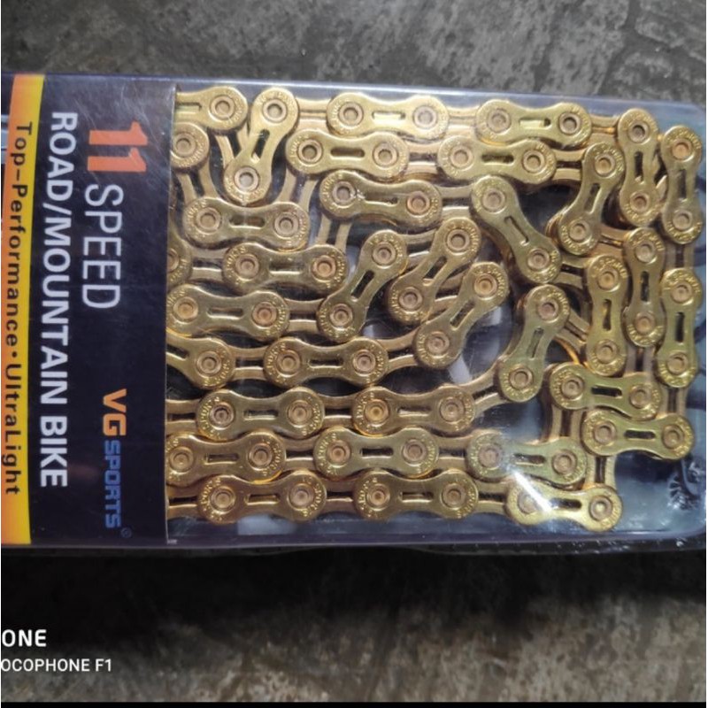 VG Sports Rantai Sepeda 11 Speed Half Hollow Gold Rantai Sepeda