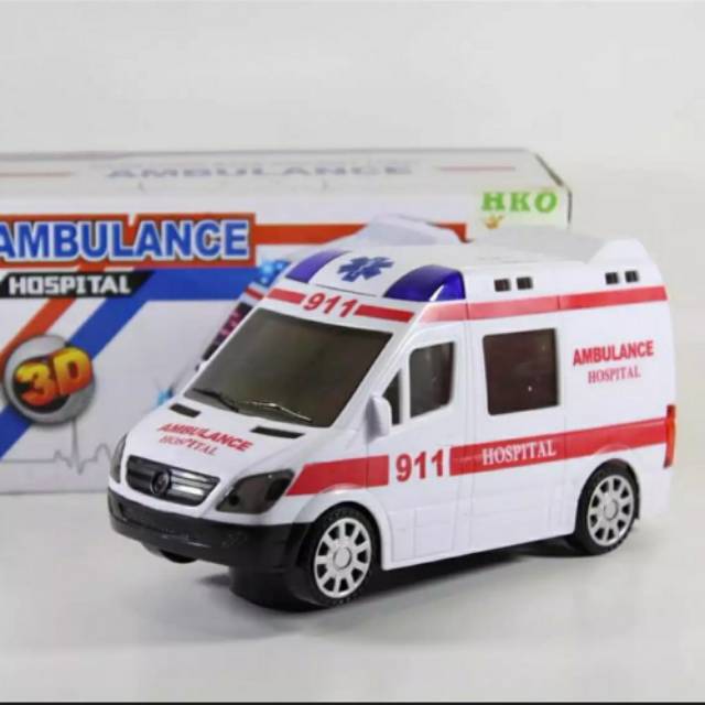 Mainan Mobil Ambulance BuMp &amp; GO I mainan edukasi anak mobil mobilan ambulan