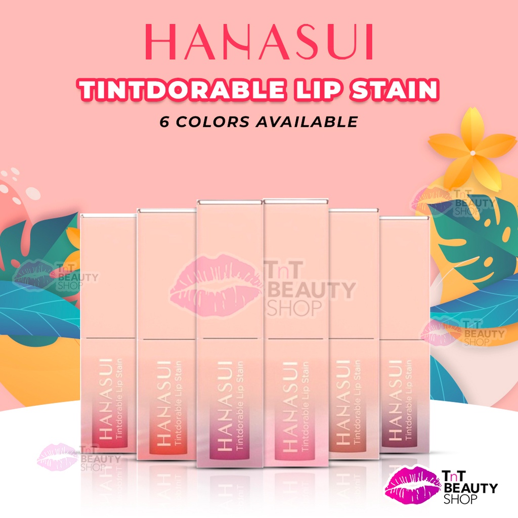 Hanasui Tintdorable Lip Stain Lip Tint LIPTINT Cherry Peachy Ruby  Sweet Coral Bloody Copper Rosy Dr