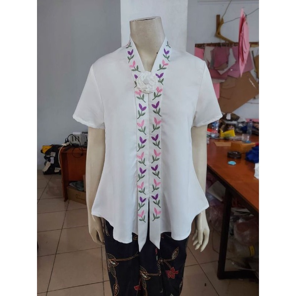 Kebaya Floy PENDEK bordir size sampai jumbo KeroncongBusana