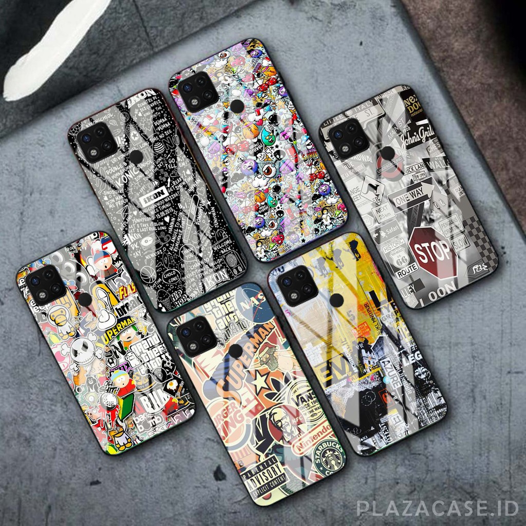 Softcase Glass Kaca [K64] for REDMI 9C RENO 4F V20 V20 SE A53 C17 RENO 4 REALME 7i Y30 Y50 A31 A73