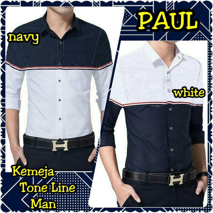 Kemeja Two Line Man Paul