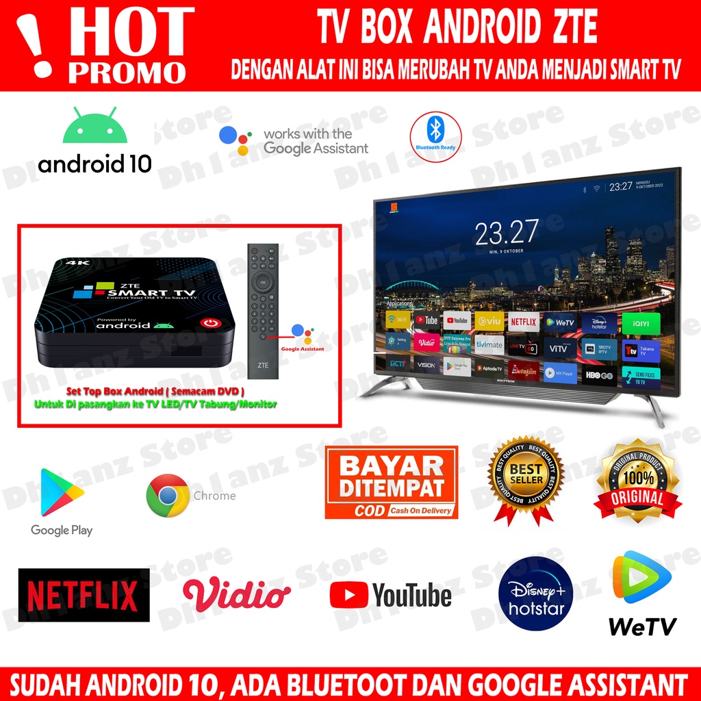 Android tv box Smart Tv android 10 ada playstore