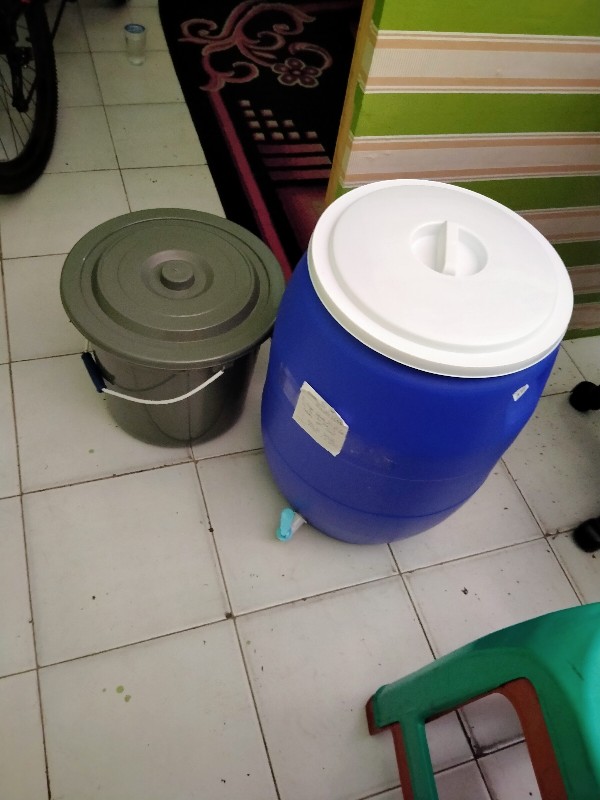 Tong Air + Kran 60 Liter ( Langsing ) Green Leaf