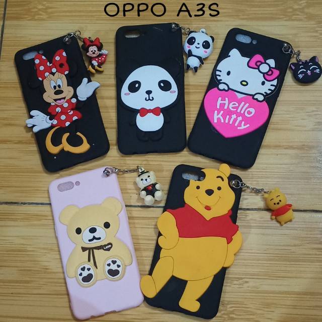 Case Softcase Karakter Oppo A3S + Gantungan