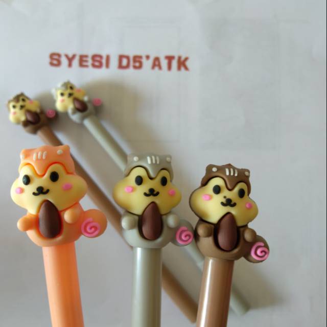 

Pulpen/Pen Gel Karakter Lucu Unik Tupai