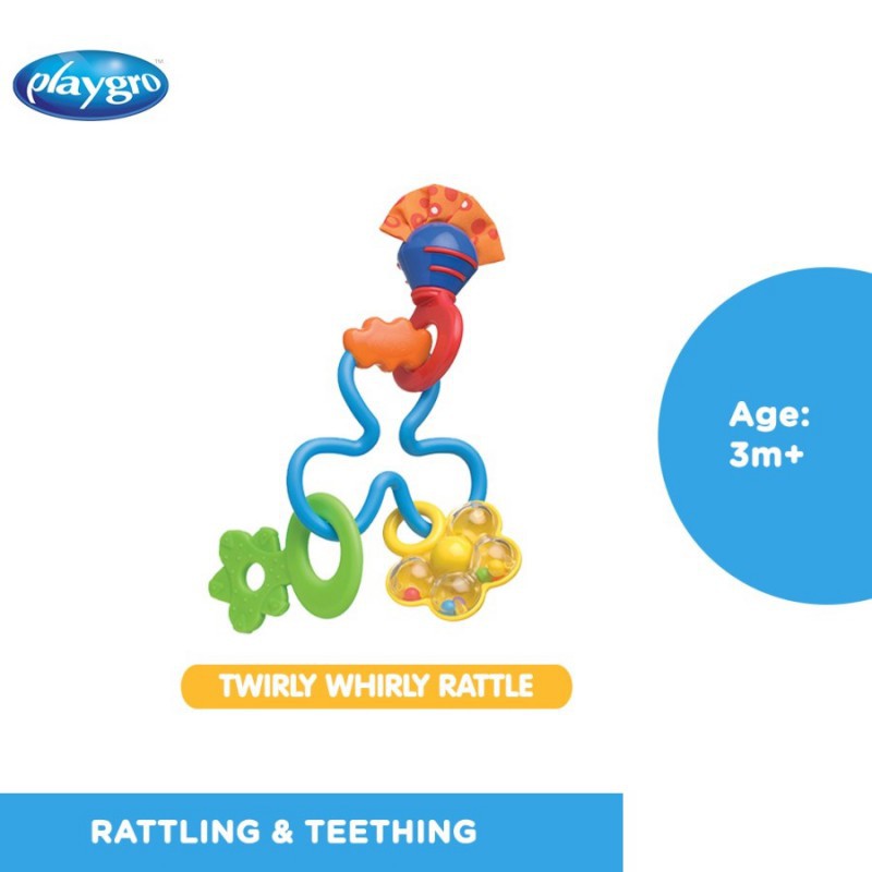 Playgro Twirly Whirly Rattle Mainan Sensorik Bayi / Anak