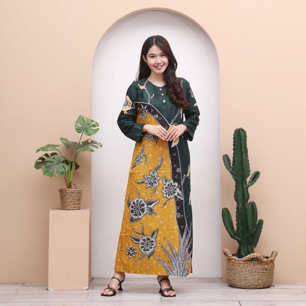 Longdres Batik ARABELLA Daster Panjang Busui Batik Terbaru By GrosirDaster