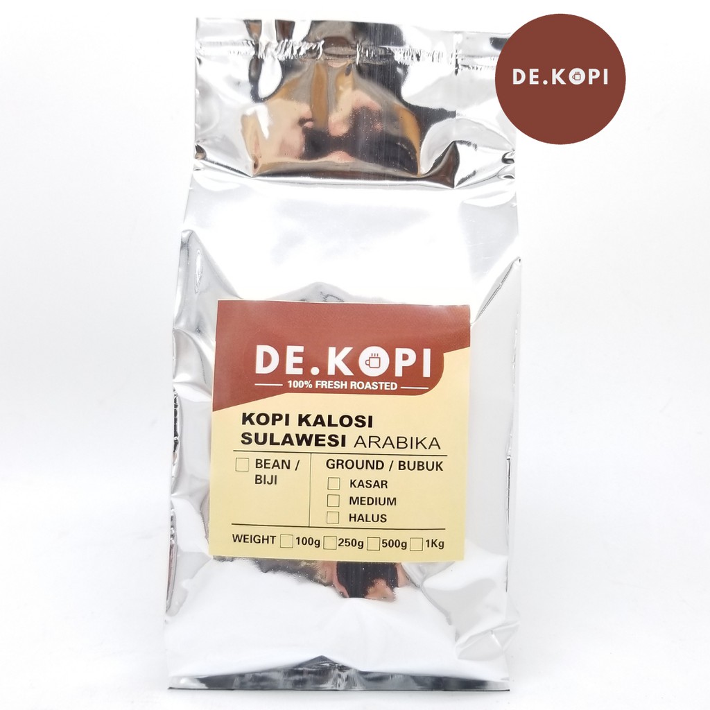 

Kopi Bubuk / Biji Arabika Kalosi Sulawesi 250 gr Fresh Sangrai Terbaik Rasa Terenak Jaminan Mutu