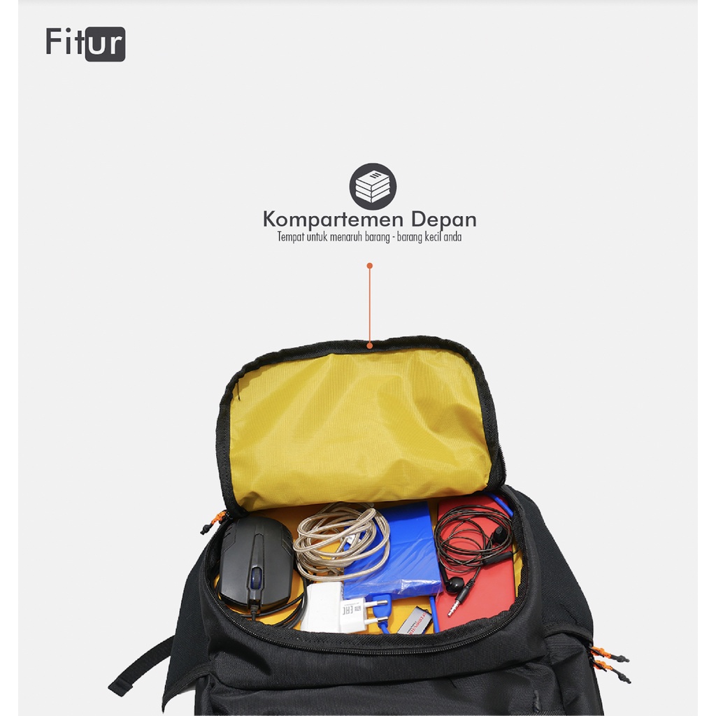 SPLENDIDO BLACK |ManNeedMe x URBAN| Tas Ransel Pria Wanita Tas Punggung ORIGINAL