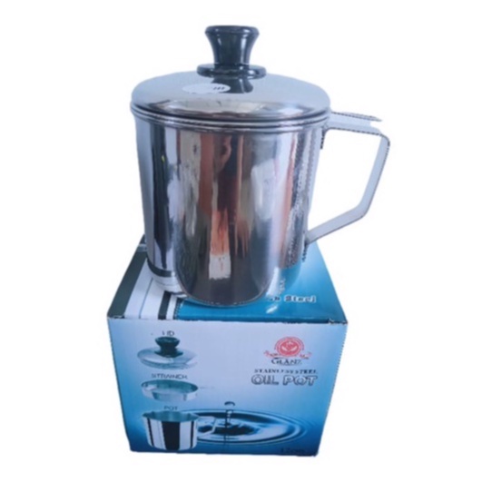 OIL POT GLANZ Saringan Minyak Stainless Steel Tebal 1200ML