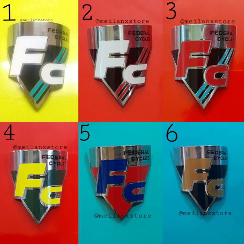 Custom Emblem sepeda federal + stiker sepeda federal