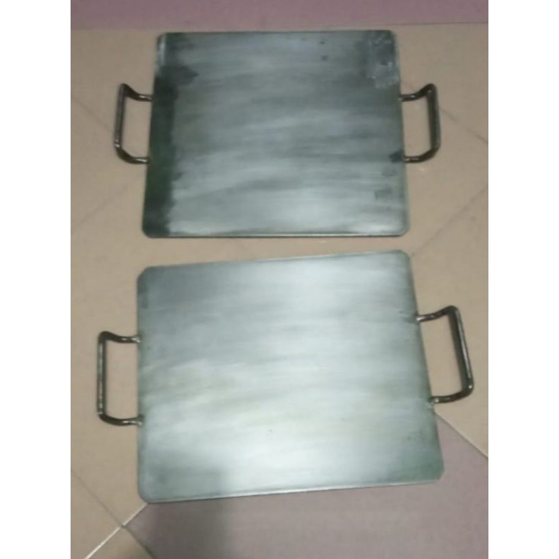wajan/penggorengan roti bakar tebal 4 mm ukuran 45 x 45 cm