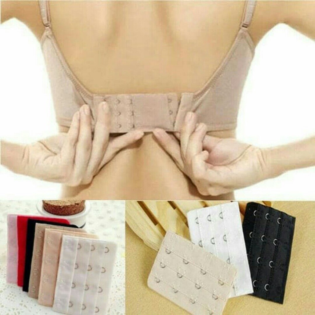 MURAH   Penyambung Bra 2 Kait / 3 Kait BH / Bra Extension 2 Baris