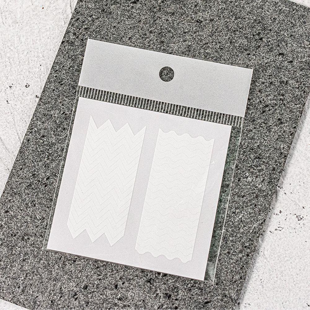 Mxbeauty 10 Lembar / lot Stiker Kuku Extension Warna Putih Untuk Nail Art / Manicure DIY