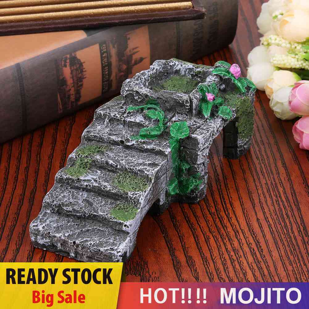 Ornamen Landasan Panjat Bahan Resin Untuk Berjemur Kurakura Reptil