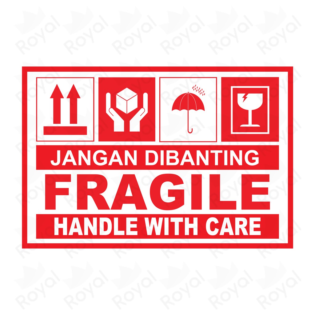 STICKER FRAGILE / STICKER VIDEO UNBOXING / STICKER AWAS PECAH / STICKER JANGAN DIBANTING