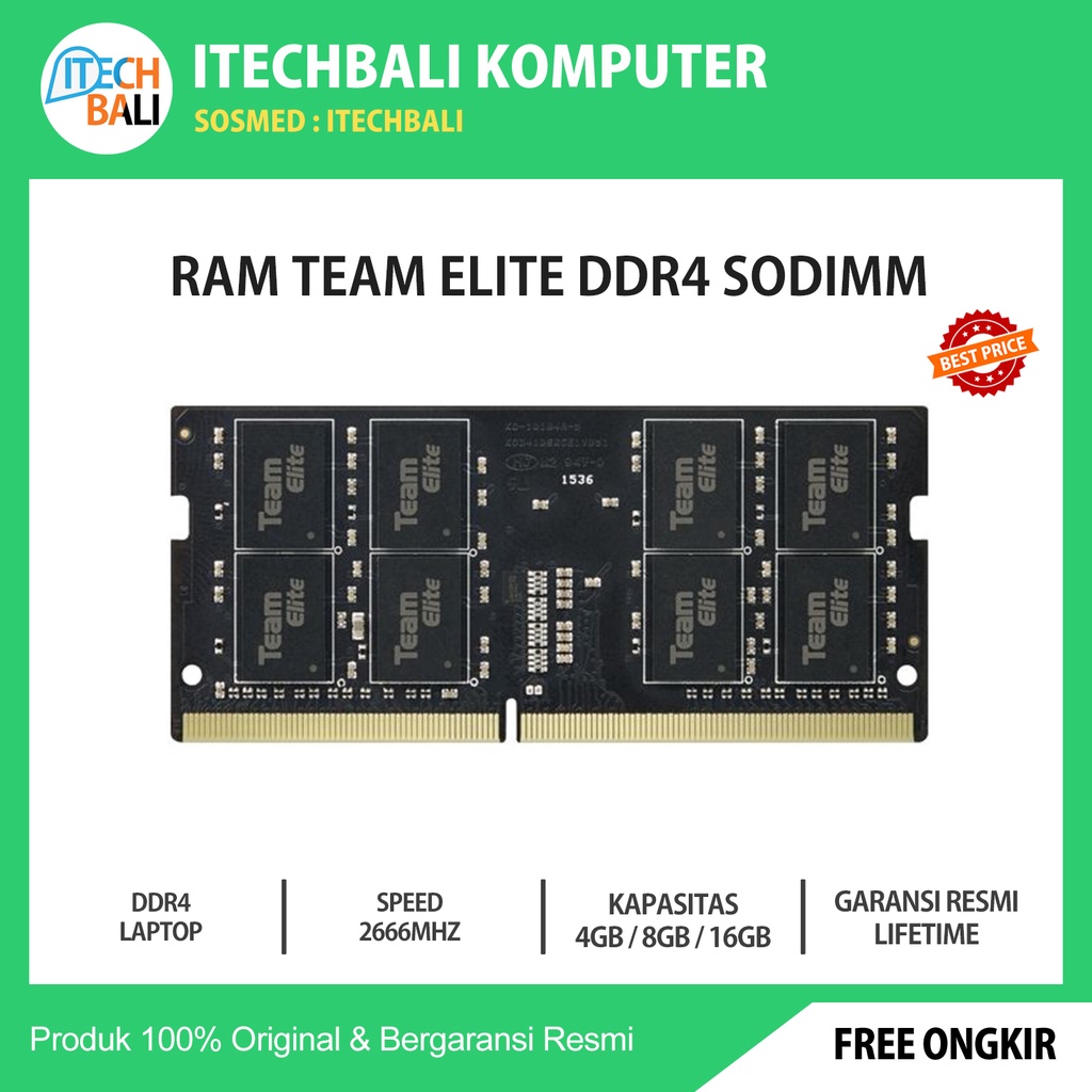 RAM Laptop TEAM ELITE Sodimm DDR4 8GB 2666MHZ