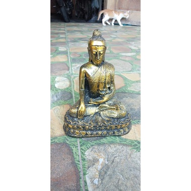 hiasan aquarium patung budha chana