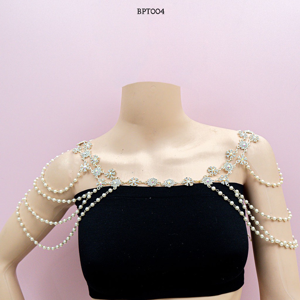 [PRODUK TERMURAH] AKSESORIS PENGANTIN PERNIKAHAN BOLERO MUTIARA MODERN BPT004