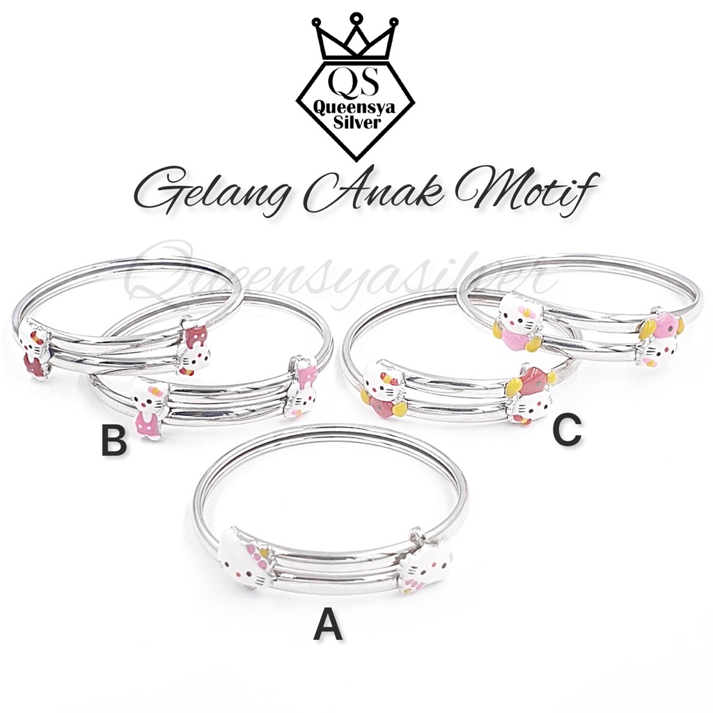 Gelang Perak Anak / Gelang Perak Bayi Hello Kitty QUEENSYA Silver