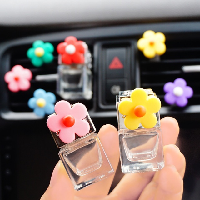 Diffuser apel kotak clip AC ventilasi mobil car essential oil parfum aroma terapi botol kaca murah