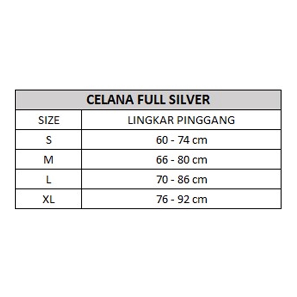 Celana Panjang Olahraga Wanita Efektif Pembakar Lemak Full Silver High Waist Semata Kaki SOLANIA