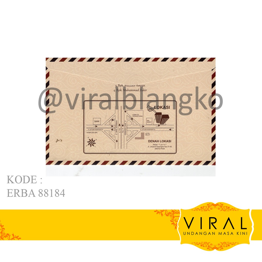 Blangko Undangan Erba 88184 Isi 100 Harga Murah