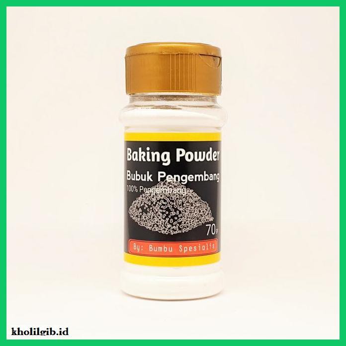 

Redwop-Gnikab- Bumbu Spesialis - Baking Powder / Bubuk Pengembang 70Gr Kemasan Botol -Hallall.