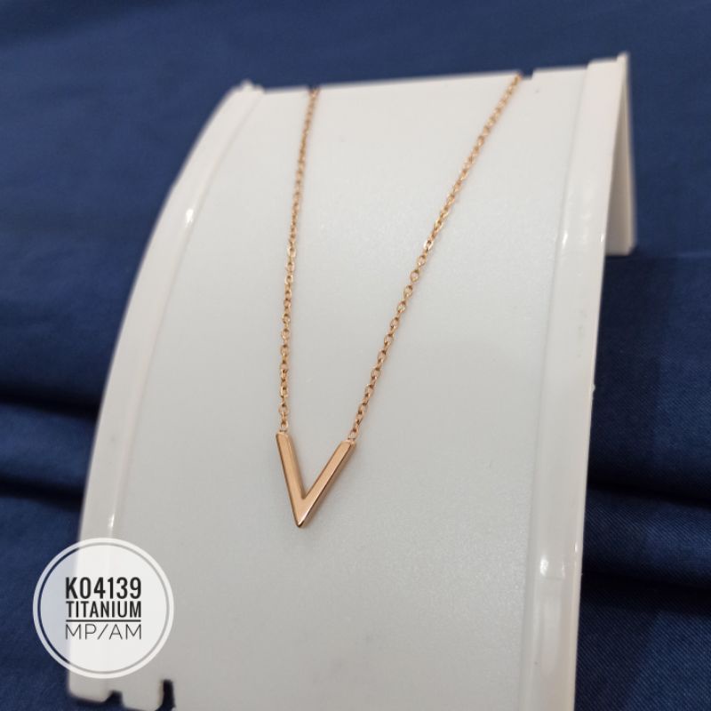 Kalung Titanium Koye V Rosegold K04139