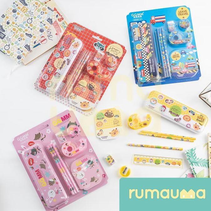 

Produk Terbaik] Rumauma Stationary Set Alat Tulis Anak Lengkap Sekolah Anak Murah Unik - Hijau