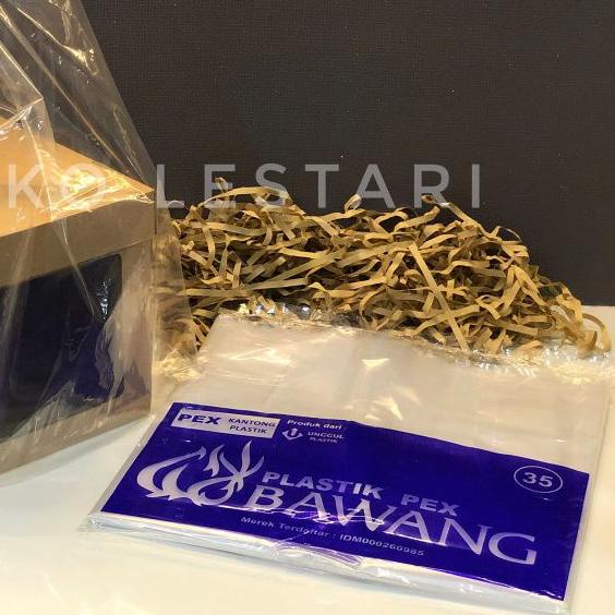 ✺ Tas Kantong Kresek Plastik Bening PEX Transparan Bawang uk 35 ➲