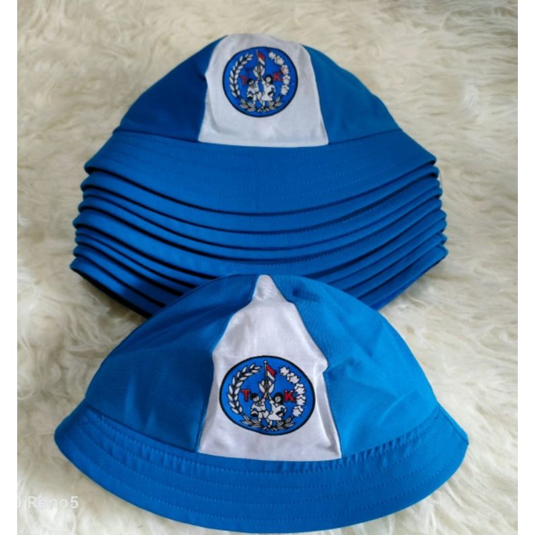 TOPI TK BUNDAR Warna : Biru Electic + Putih