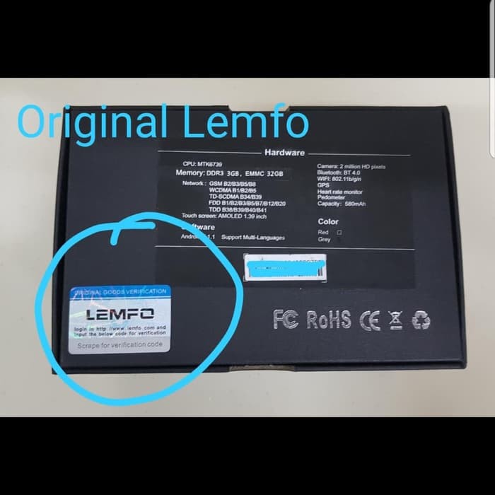 Lemfo Lem8 4G Lte 2Gb Ram 16Gb Smartwatch Phone Android 7.1 Lem 8 Gps - Merah Paling Murah